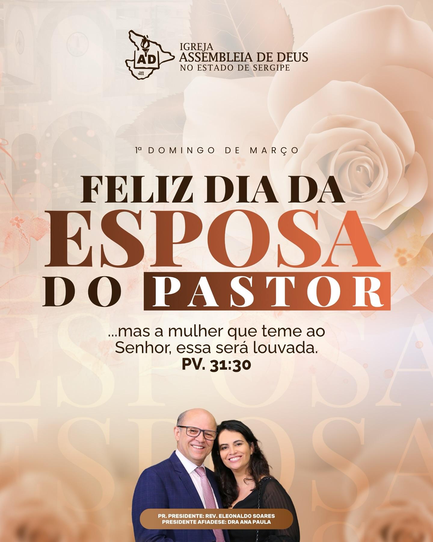 Feliz Dia da Esposa do Pastor